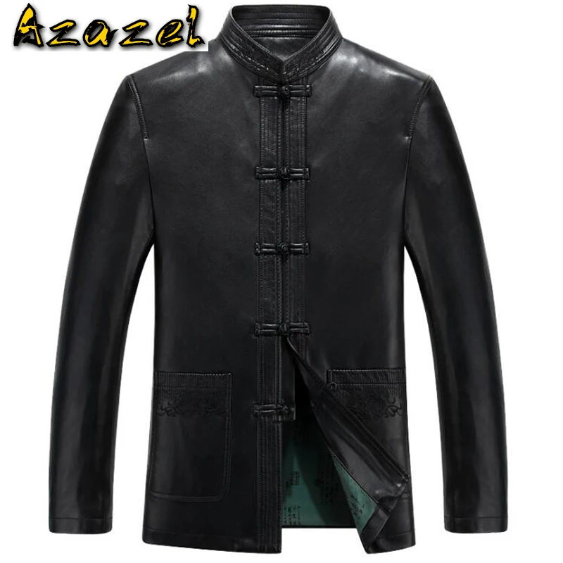 Chinese Mens Sheepskin Leather Jacket Coats Mens Branding Clothes Casual Leather Suede Mens PU Winderbreaker Overcoat 2019 C305