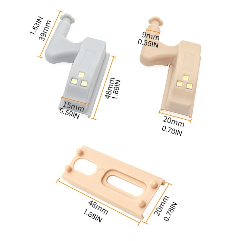 

7XEA LED Hinge Lights Universal Under Cabinet Lights Inner Sensor Lights Night Lighting for Kitchen Bedroom Cupboard Wardrobe