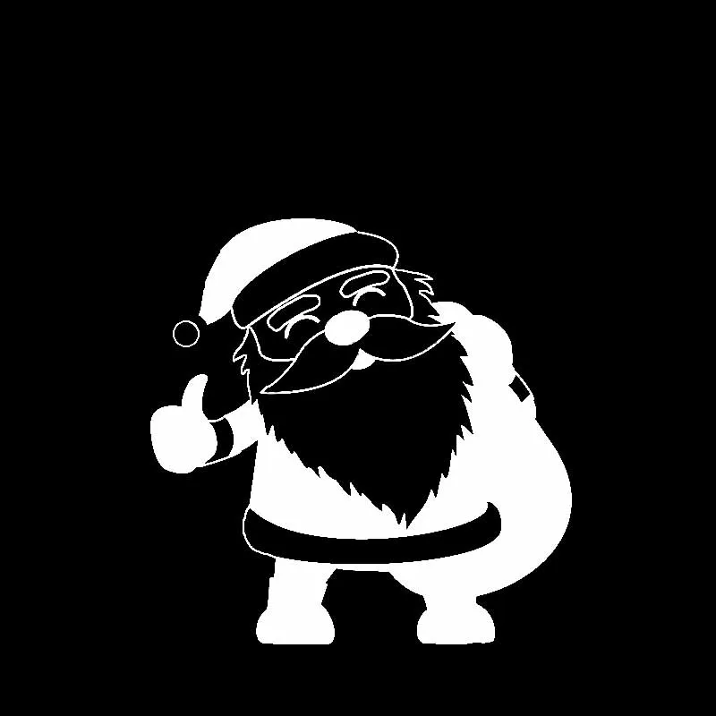 

Car Sticker Christmas Idea Vinyl Decal Santa Claus In Praise Black/Silver 17CM*17CM