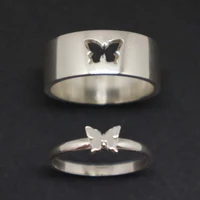 cute butterfly ring butterfly jewelry his and her couple promise rings set vintage matching ring anniversary gift for wife