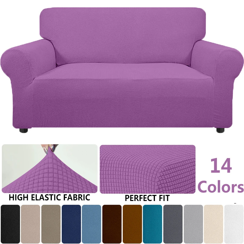 

14 Colors Polar fleece Fabric Armless Sofa Bed Cover Removable Stretch Slipcover Elastic Corner sofa cover living room furniture