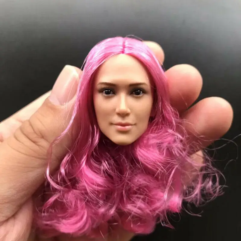 TBLeague Custom 1/6 Scale розовые волосы Женский солдат голова лепки для 12 В фигурка игрушка