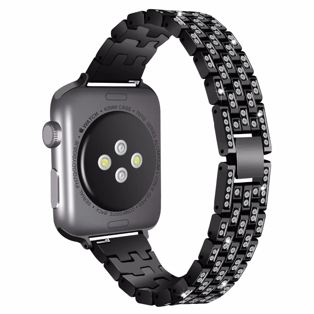Ремешок сменный из нержавеющей стали для Apple Watch Band 38 мм 42 спортивный браслет Nike +