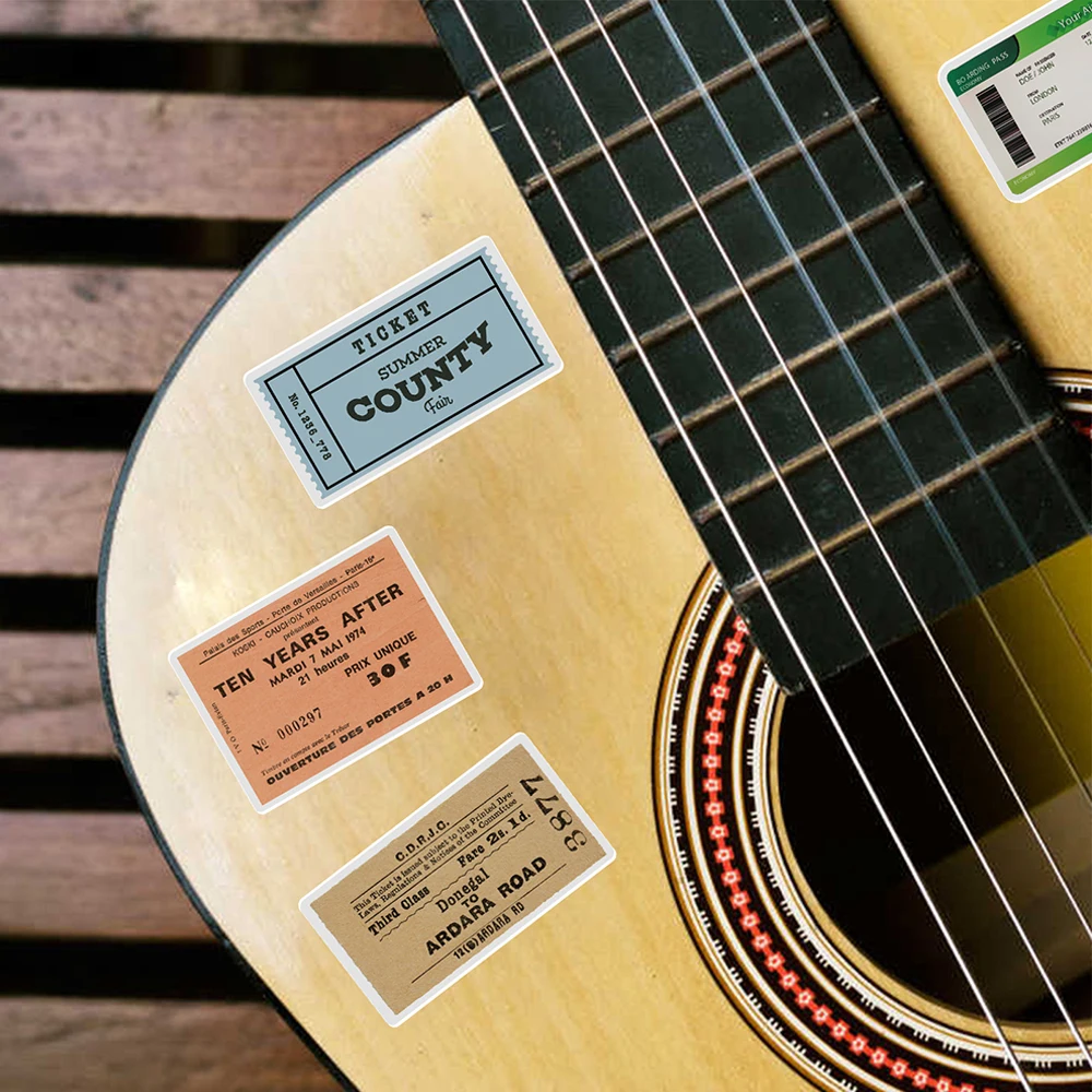 Pegatinas de billete de aire Retro para coche, motocicleta, equipaje, guitarra, monopat&iacute;n, pegatina de Graffiti divertida, juguete para chico, 10/30/50 Uds.-5