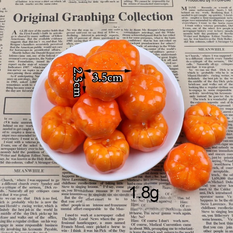 10/шт 3 5 см мини Реалистичный искусственный тыквенный пенопласт Тыква DIY ремесло