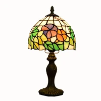 american creative pastoral tiffany colored glass living room dining room bedroom bedside small table lamp 20cm8 inches
