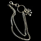 Модные сапоги в панковском стиле, сапоги в стиле хип-хоп, имиджевый бренд, пояс-цепочка на талию многослойный Мужской Брюки цепочка на джинсы в стиле панк большого металлического изделия с жемчугом кольцо штаны цепи