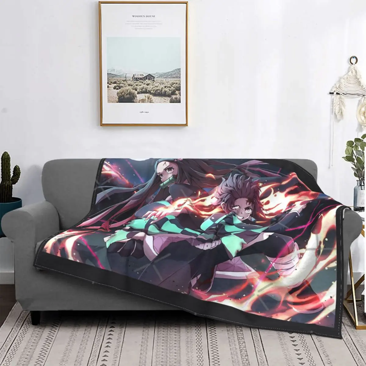 

Demon Slayer - Kimetsu No Yaiba Blanket Bedspread Bed Plaid Duvets Fluffy Plaid Summer Blanket Bedspread 220X240