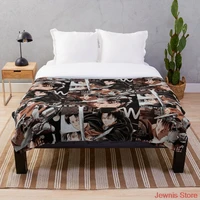 levi ackerman throw blanket blanket cover warm decoration bed and sofa applicable to men and women