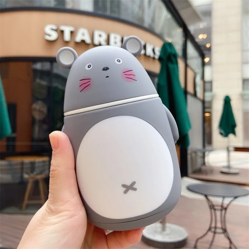 Милая панда 300 мл стеклянная чашка для воды портативная уличная питьевая бутылка