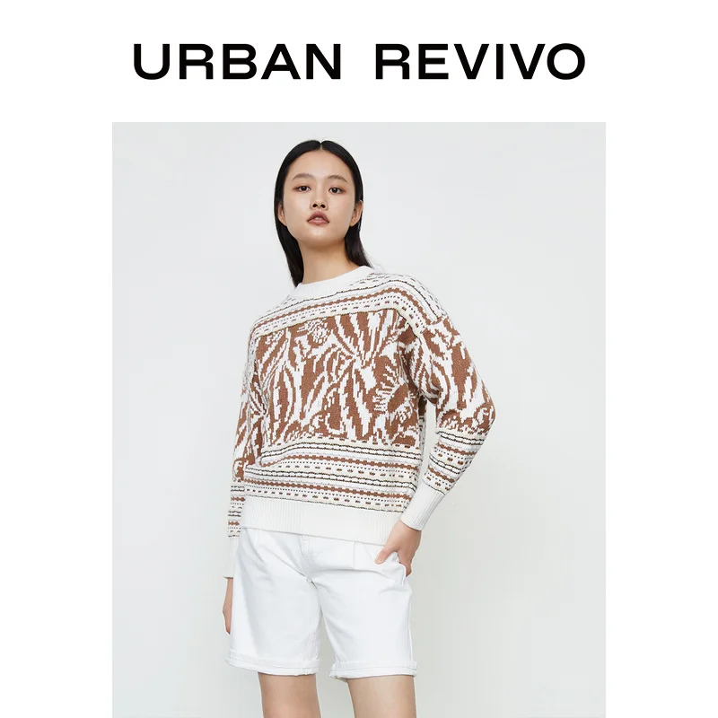 

New winter youth women's fashion contrast color Christmas sweater knitted sweater