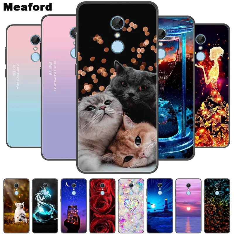 Чехол для Xiaomi Redmi 5 Plus мягкий силиконовый крутой мультяшный чехол Redmi5 5A задняя