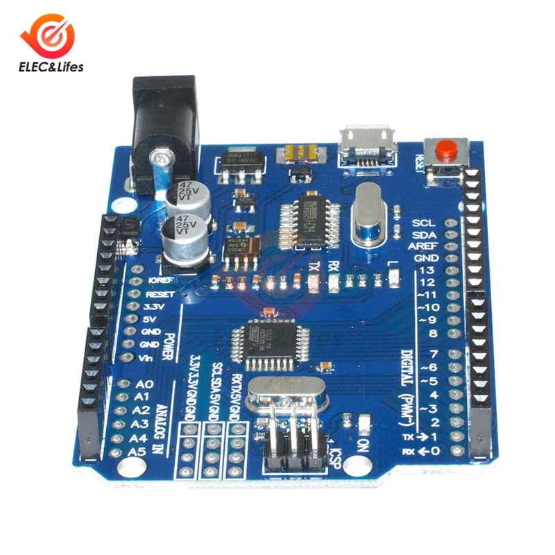 Мини USB плата R3 макетная ATmega328P ATMEGA328P-AU CH340 CH340G для Arduino с прямым контактным