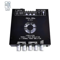 160wx2220w tda7498e zk ht21zk tb21 2 1 channel bluetooth digital power amplifier module dc15 36v high and low tone subwoofer