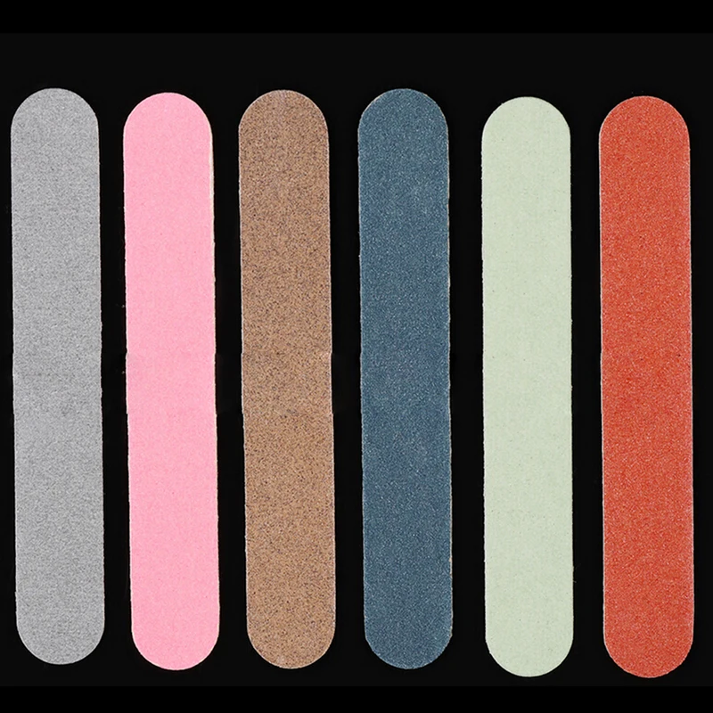 

50 Pcs Small Professional Nail Files Available Nail Art Buffers Washable Sandpaper Nail Files 6 Color