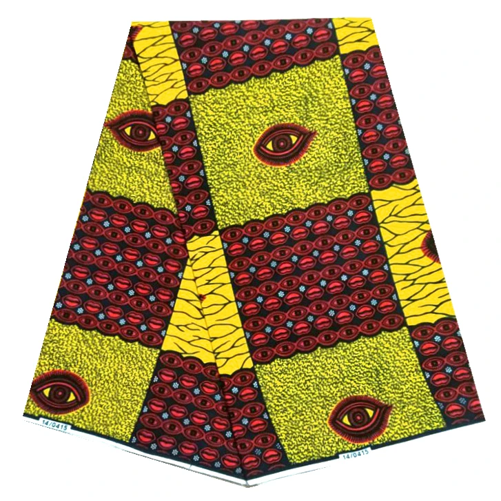 High Quality Cotton Fabric African Ankara Veritable Wax Cloth Veritable Wax African Real Dutch Wax 6yards/piece For Wedding - Цвет: as picture