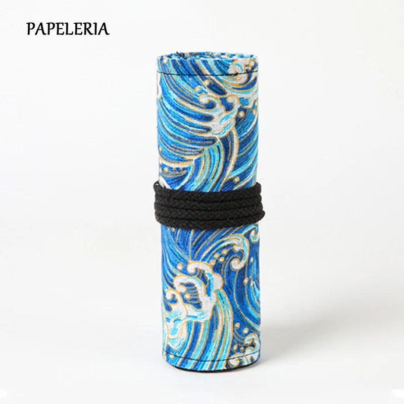 Милые школьные рулон Карандаш Чехол для девочек и мальчиков мило холст