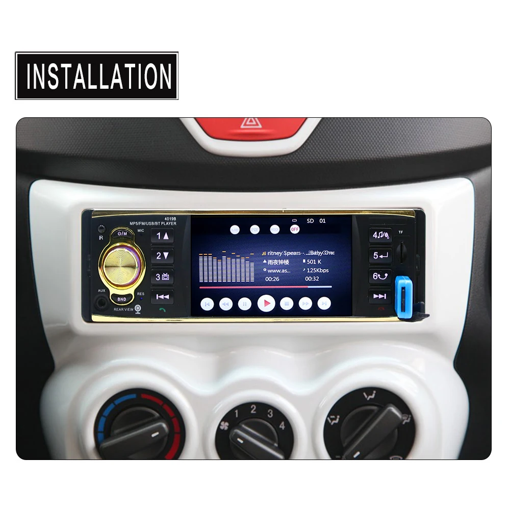 Автомагнитола 1Din MP5 HD мультимедийная Поддержка USB/AUX/FM камера заднего вида Bluetooth