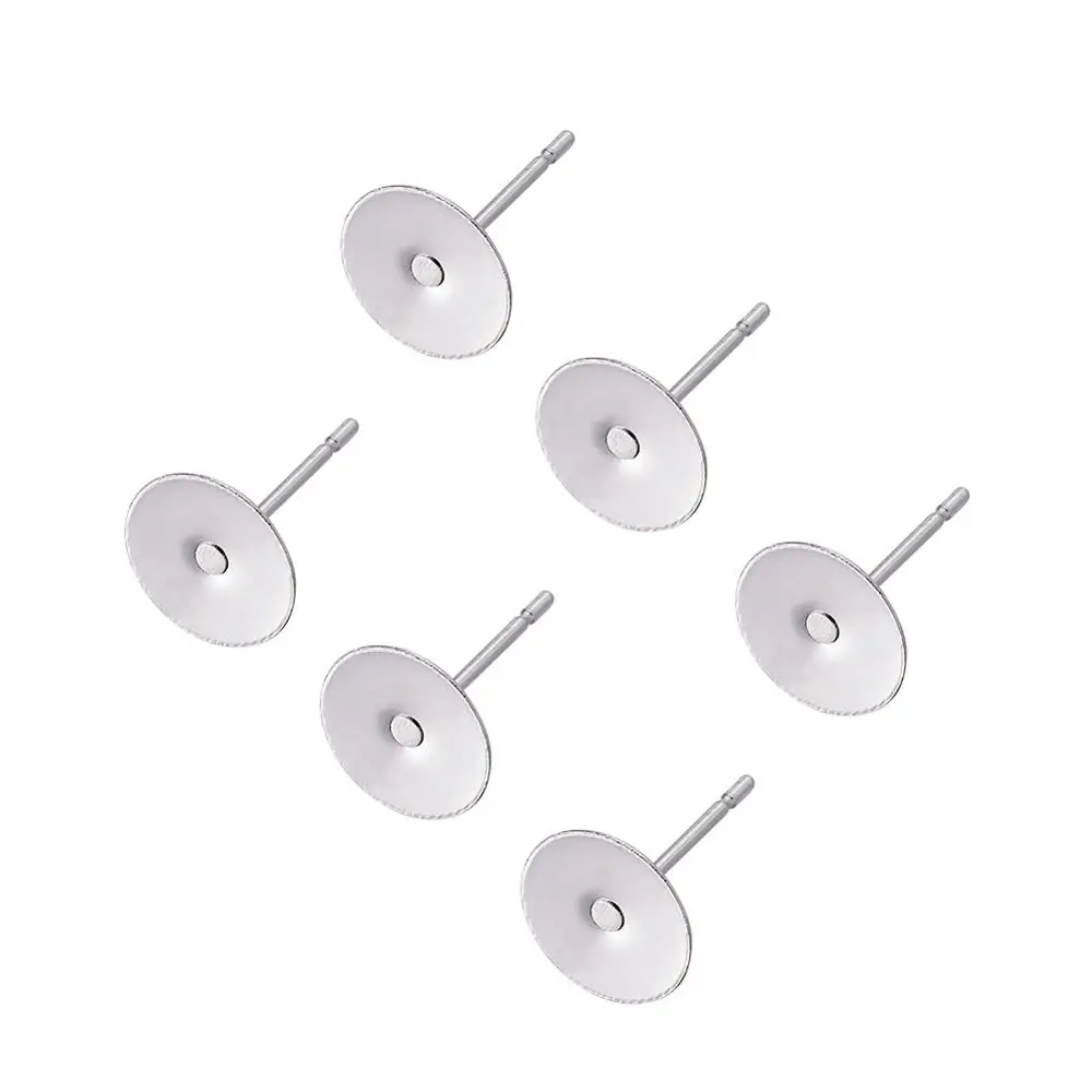 

500 шт. пустые шпильки для ушей, фурнитура для сережек, аксессуары для самостоятельного изготовления ювелирных изделий, 304 нержавеющая сталь, ...