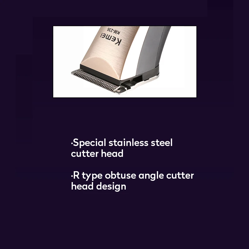 Kemei перезаряжаемая машинка для стрижки волос профессиональная триммер мужчин