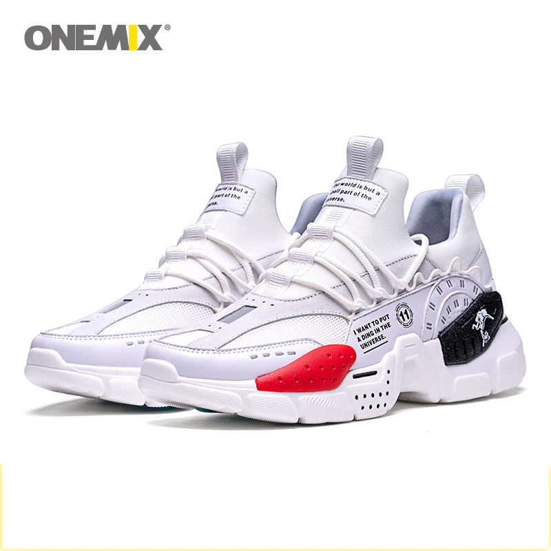 ONEMIX мужские кроссовки технологичный Стиль кожа амортизирующие атлетические для