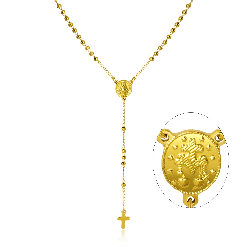 Ожерелье с кулоном Богородицы маленькие бусины кресты кулон для Матери Бога