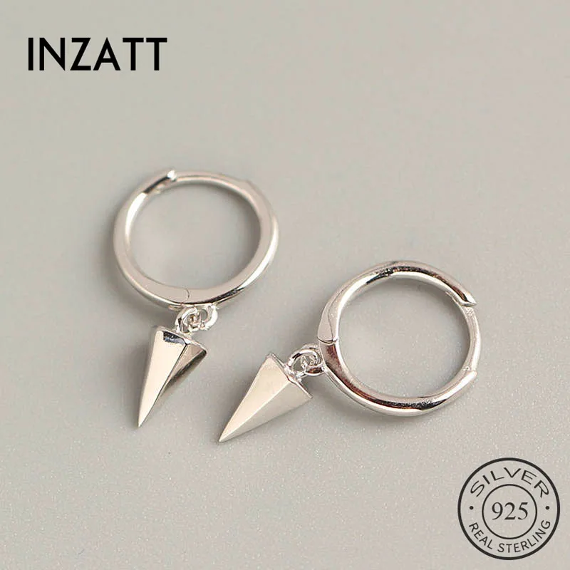 Женские серьги-кольца из серебра 925 пробы с геометрическим рисунком | Украшения и