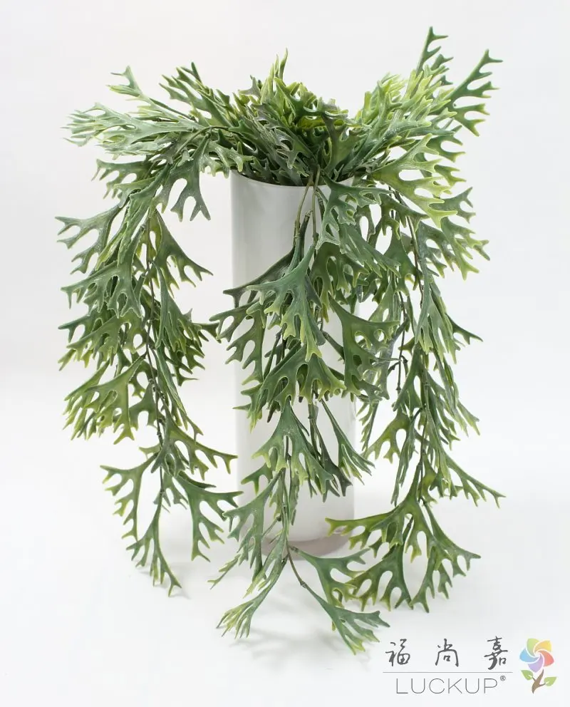 1 шт. 72 см красивый искусственный мягкий пластик Staghorn папоротник лоза Platycerium Wallichii ротанга зеленое растение для украшения дома F534