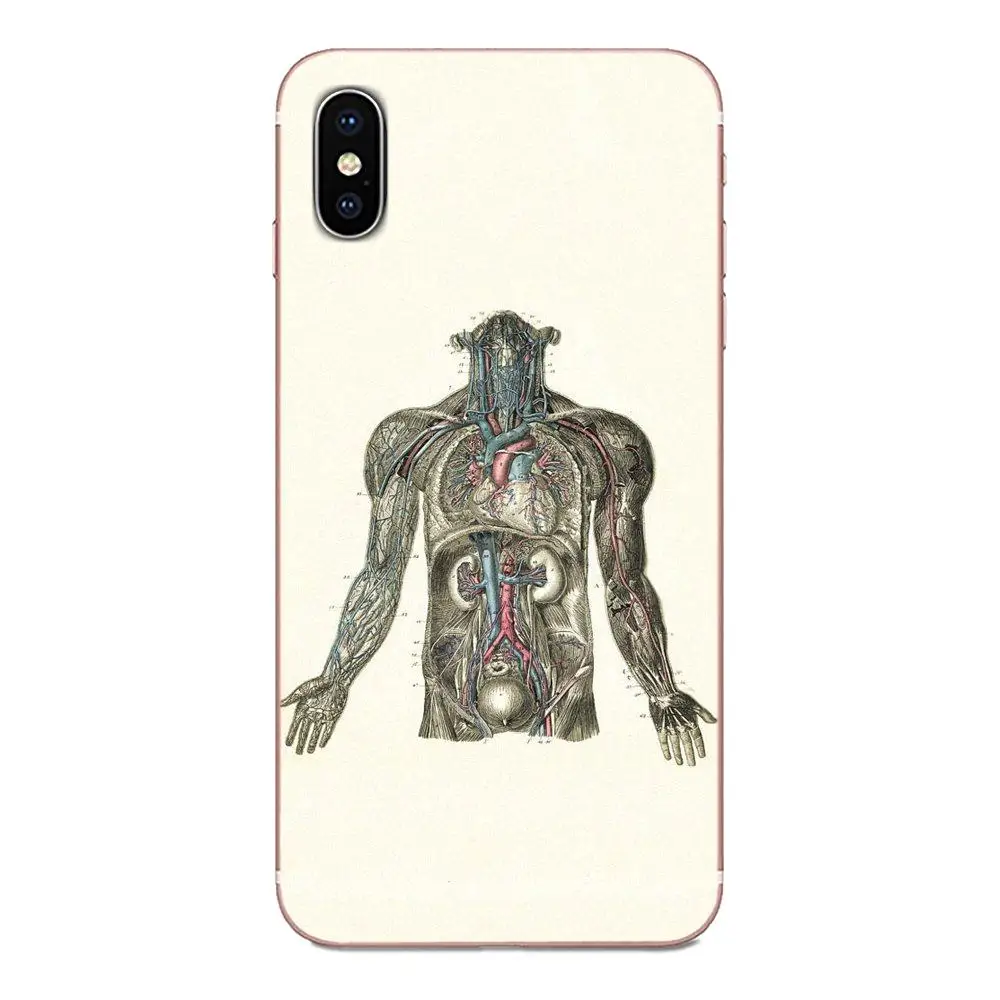 Дизайн Анатомия человека для Xiaomi Redmi Mi 4 7A 9T K20 CC9 CC9e Note 7 8 9 Y3 SE Pro Prime Go Play TPU