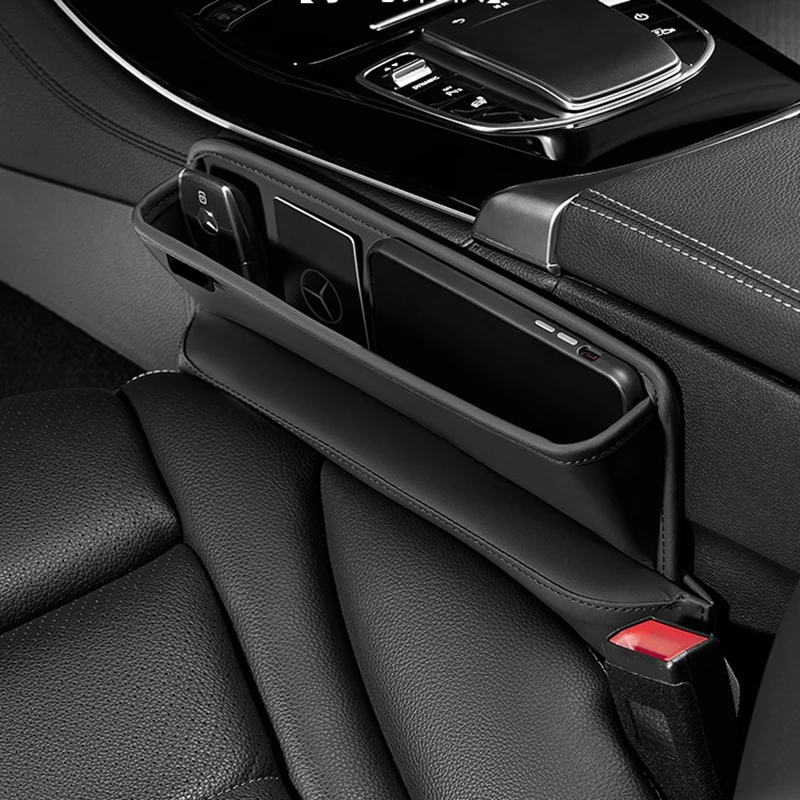 car seat slot gap plug filler two in one storage box crevice phone holder leather organizer interior decoration accessories free global shipping