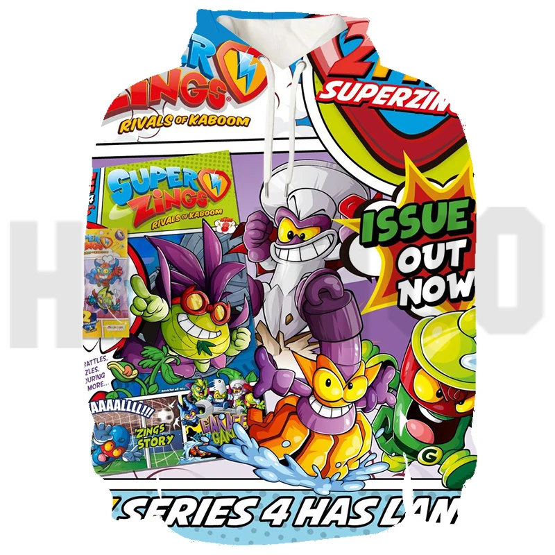 

Модная Толстовка С Капюшоном Серии Super Zings 4/5/6, свитшот с 3D принтом, пуловер оверсайз, смешная толстовка с капюшоном для взрослых и подростков...