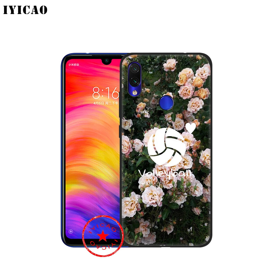 IYICAO мягкий чехол с изображением Волейбольного мяча для Xiaomi Redmi Note 8 7 6 5 Pro 5A 4X |