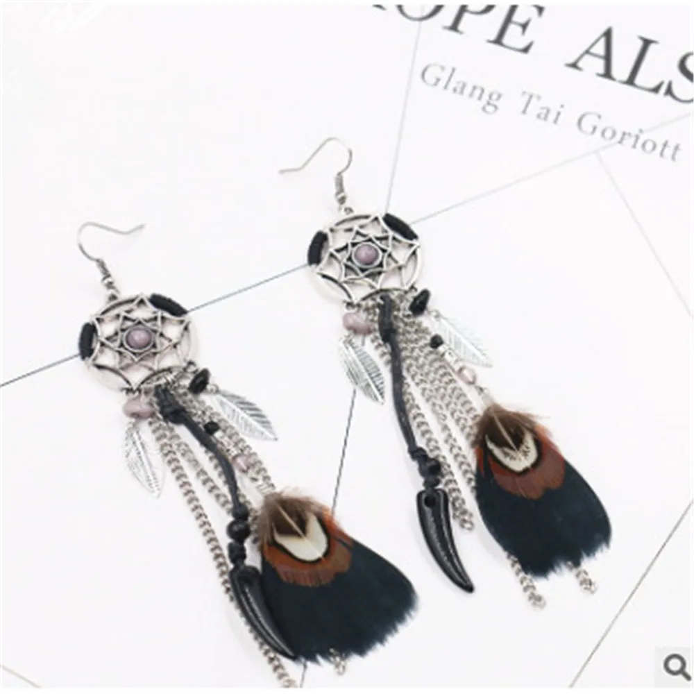 2020 вечерние серьги капли в богемном стиле с кристаллами 1 пара длинных сережек