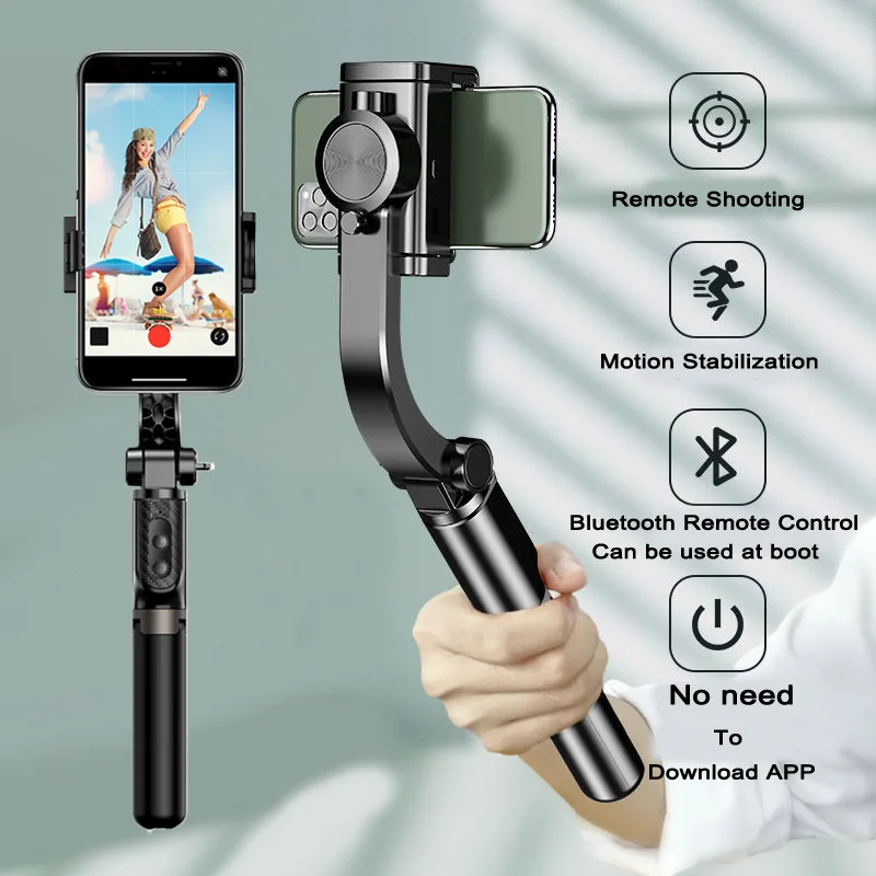 Smartphone Stabilizer H202 Foldable Pocket Single Axis Gimbal for iPhone 12 Android Anti-shake Handheld Selfie Stick for Samsung