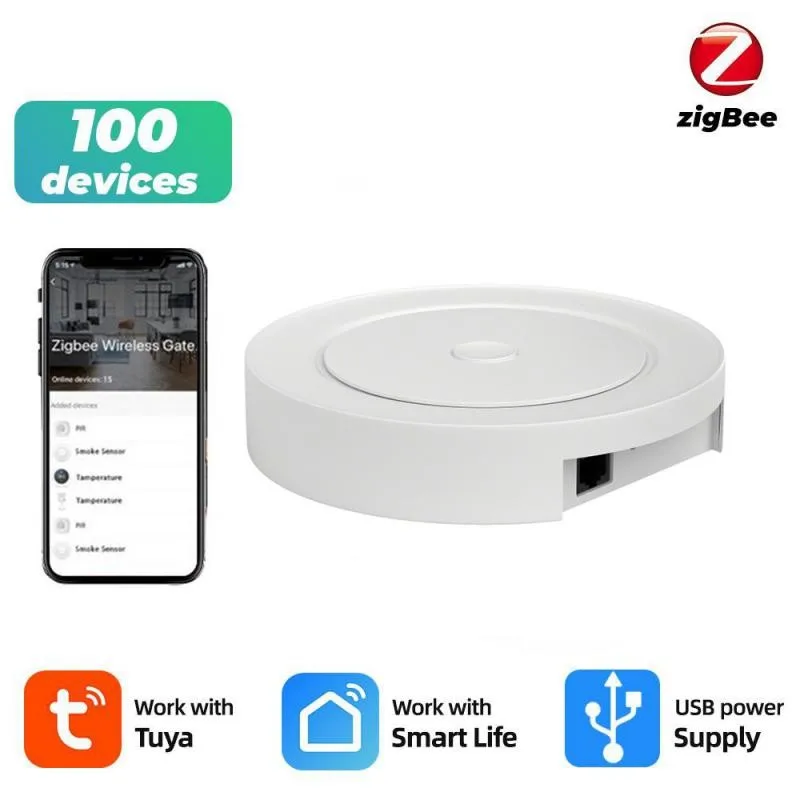 

Умный однорежимный шлюз Tuya ZigBee, хаб для умного дома, Wi-Fi/Bluetooth/Zigbee Gateway и Alexa Google Home