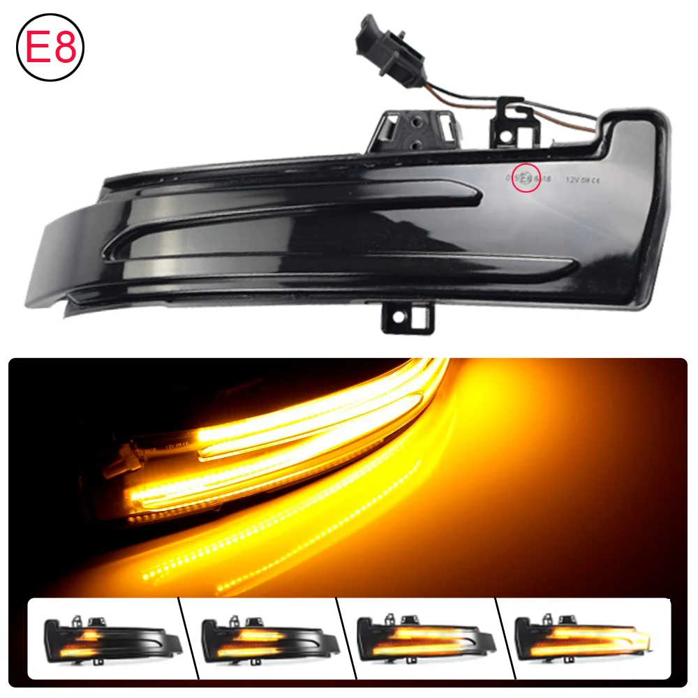 

2pcs Side Mirror LED Dynamic Turn Signal Light Sequential For Mercedes Benz W204 CLA A B C E S GLA GLK CLS Class W176 W212