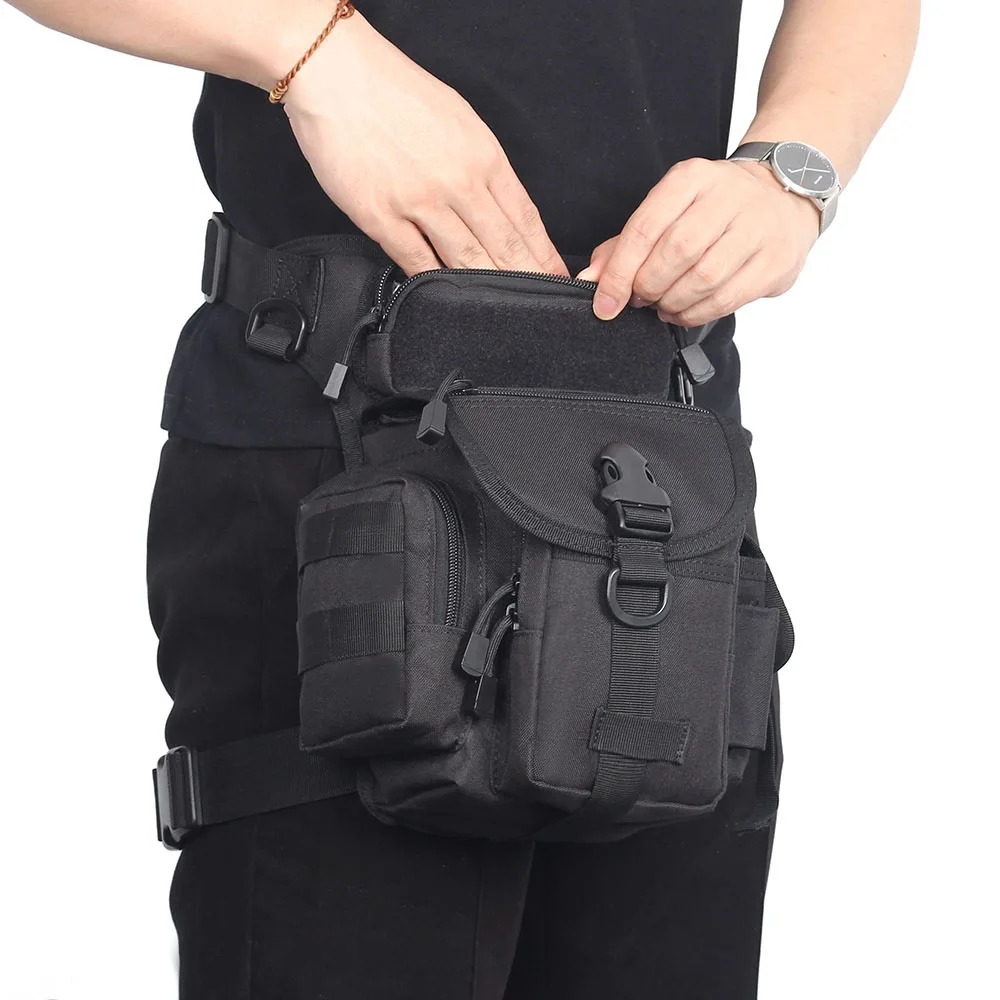 Наружная тактическая сумка для ног Molle, поясная сумка, сумка для езды, регулируемая сумка для ног для охоты, пеших прогулок, рыбалки