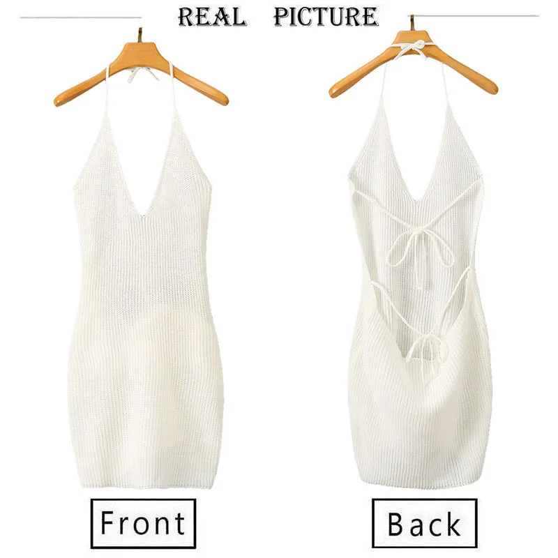 

New Women's Summer Fashion Casual Sexy Suspender Skirt V Neck Solid Color Comfortable Loose Female Versatile Dress