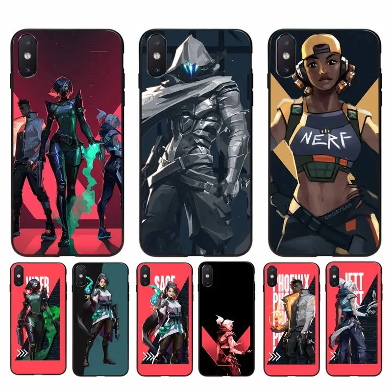 

Yinuoda VALORANT OMEN Phoenix JETT RAZE SAGE Silicone Phone Case for iphone 11 Pro Max X XS MAX 6 6s 7 8 plus 5 5S 5SE XR SE2020
