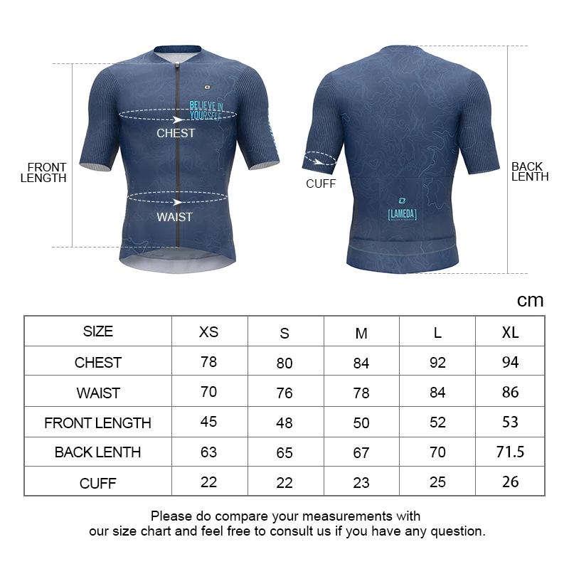 

LAMEDA Short Sleeve Cycling Jersey Breathable Quick Drying Bike Jersey MTB Road Bike Clothing Bicycle Tops Summer Men
