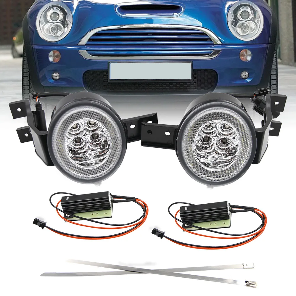 Прозрачные линзы 2 в 1 Янтарный светодиодный указатель поворота светильник белый