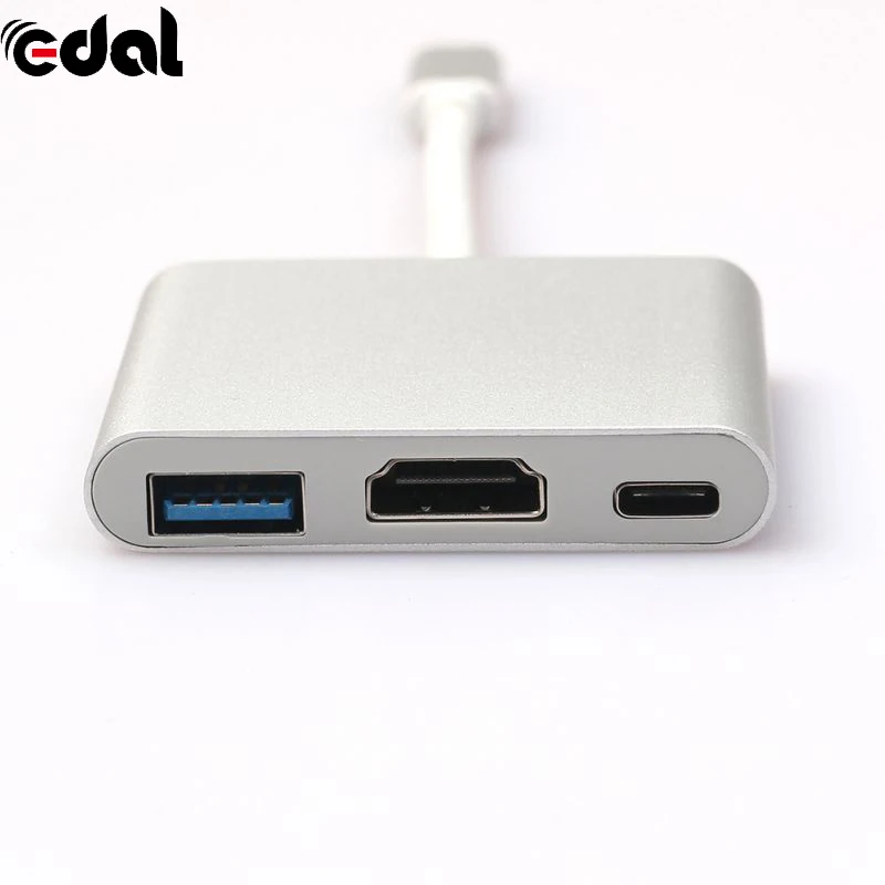 Фото EDAL высокая скорость 15 см 3 в 1 type-C USB мужчина к HDTV HDMI/USB 0/type C Женский конвертер