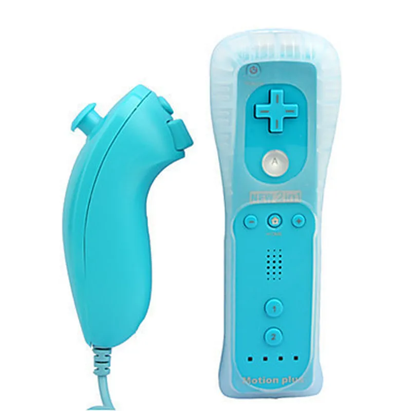 Беспроводной пульт управления 2 в 1 встроенный дистанционного Motion Plus для Nintendo Wii