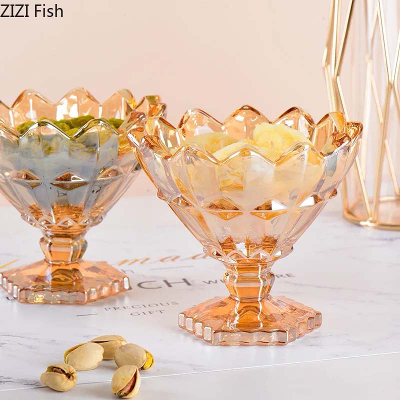 Стеклянный поднос для фруктов Настольный органайзер хранения витражного стекла