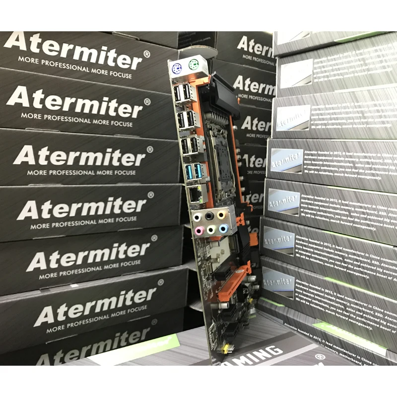 Комплект материнской платы Atermiter X99 Turbo DDR4 D4 с процессором Xeon E5 2630 V3 LGA2011-3 2 шт. X 8 ГБ =