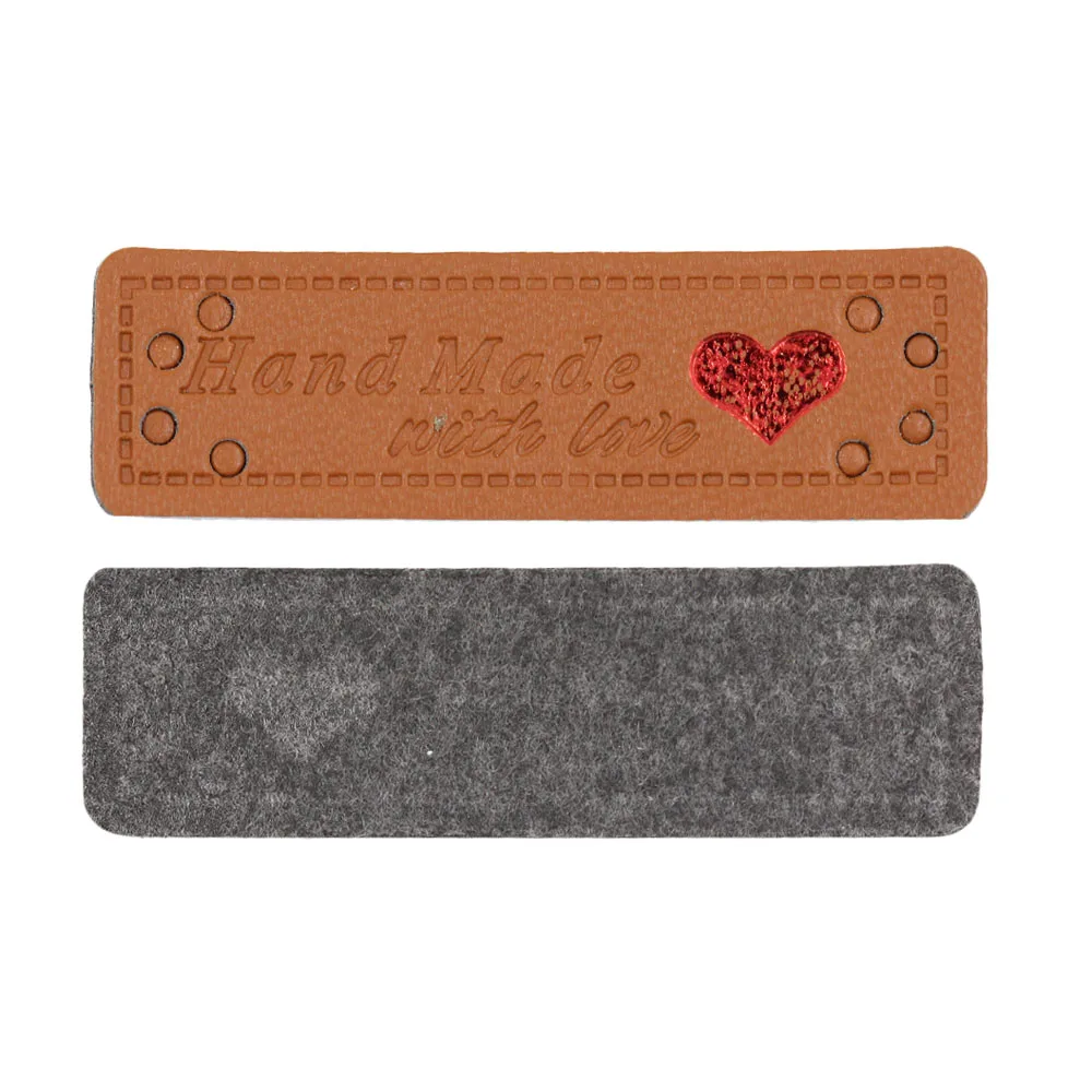 Этикетки ручной работы с надписью Handmade With Love 50 шт. 51 х15 мм|Этикетки для одежды| |