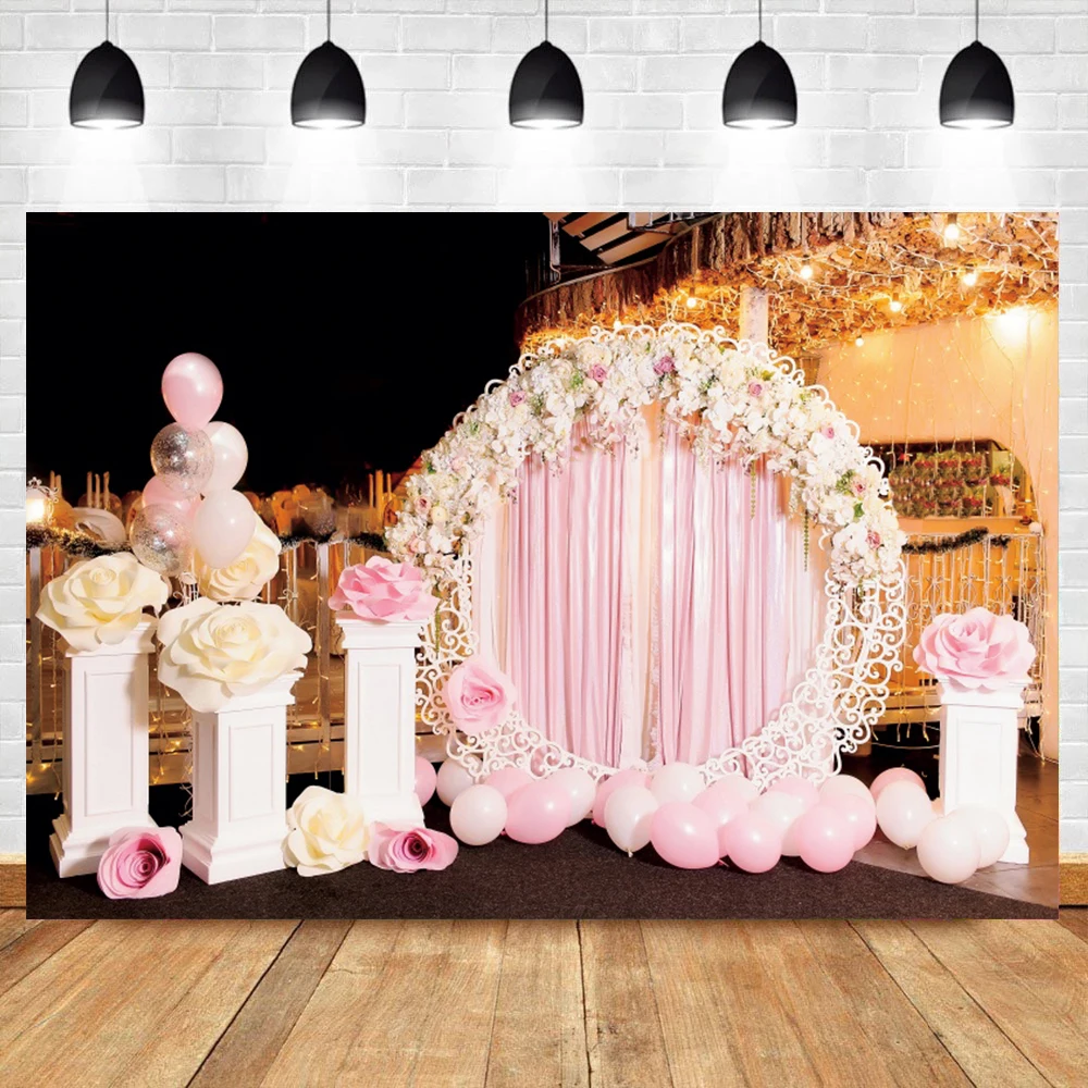 Свадебный фон для фотосъемки цветы стена Романтическая любовь церемония