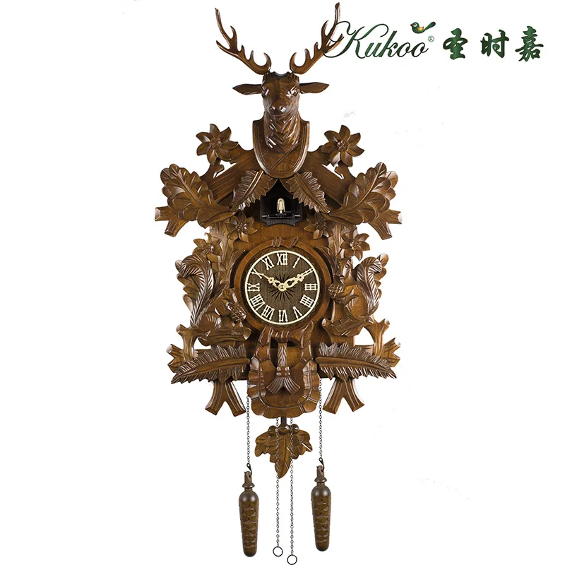 Креативные настенные часы в виде оленя из искусственной древесины ручной работы