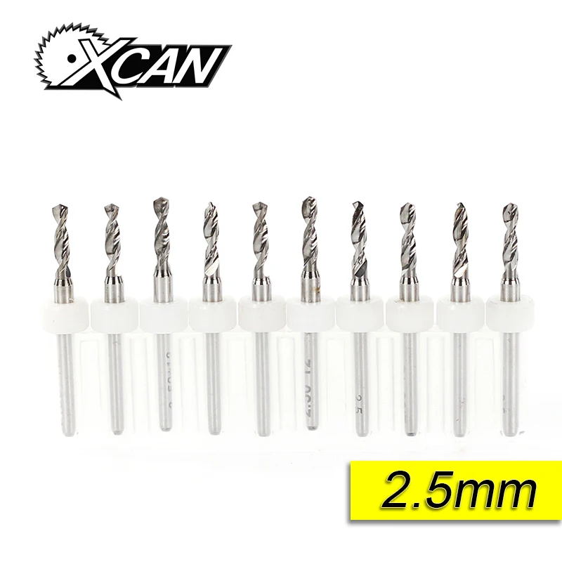 10pcs 2.5mm XCAN 10 шт. 2,1 мм до 3,0 мм PCB сверло Набор для сверления печатной платы твердосплавный станок с ЧПУ мини сверла - Цвет: 10pcs 2.5mm