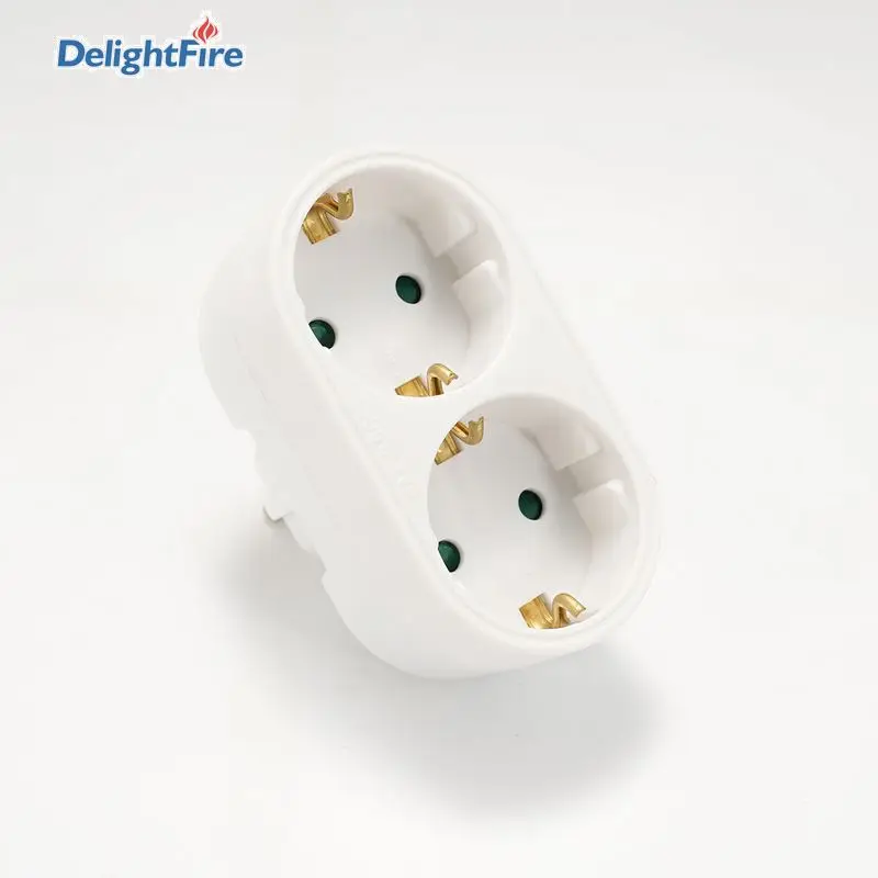 Штепсельная Вилка европейского стандарта 2 розетки немецкая штепсельная вилка